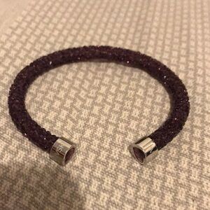 SWAROVSKI CRYSTALDUST CUFF BRACELET IN PURPLE